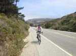 Cresting a lower key climb on the coast!  Highway 1 is gorgeous!
