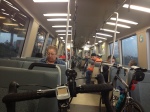 That's a lot of bikes on the BART.  And only one car!